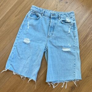 Zara distressed Bermuda shorts